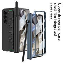 Load image into Gallery viewer, Magnetic Hinge Pen Box Shockproof Phone Case With Screen Protector &amp; Wristband For Galaxy Z Fold6
