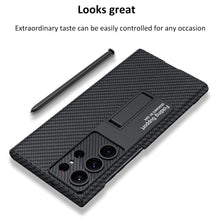 Load image into Gallery viewer, Invisible Bracket Leather Phone Case For Samsung Galaxy S24 S23 S22 Ultra Plus - Mycasety Mycasety
