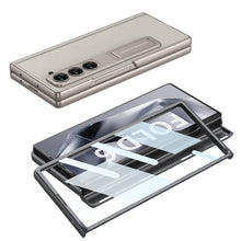 Load image into Gallery viewer, Magnetic Hinge Bracket Shockproof Leather Phone Case With Back Screen Protector For Galaxy Z Fold6
