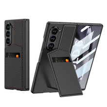 Load image into Gallery viewer, Leather Card Holder Shockproof Phone Case With Screen Protector For Galaxy Z Fold 6/7
