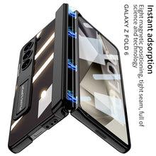 Load image into Gallery viewer, Transparent Magnetic Hinge Bracket Shockproof Phone Case With Screen Protector For Galaxy Z Fold 6/5/4
