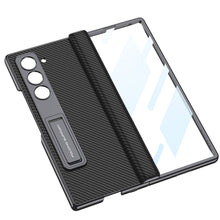 Load image into Gallery viewer, Magnetic Hinge Shockproof Leather Phone Case With Back Screen Protector For Galaxy Z Fold6
