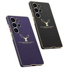 Load image into Gallery viewer, Deer Pattern Leather Shockproof Phone Cover For Galaxy S25 Ultra
