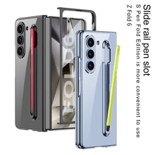 Load image into Gallery viewer, Transparent Electroplating Protective Phone Case With Pen Tray Shell and Film For Galaxy Z Fold6
