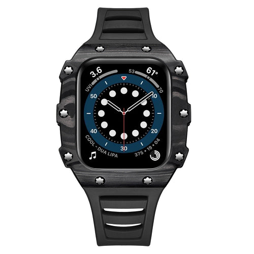 Luxury Carbon Fiber Case Strap For Apple Watch Series 41/42mm 44/45mm - Mycasety Mycasety