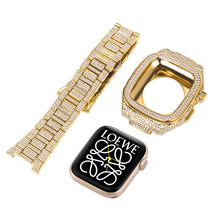 Load image into Gallery viewer, Luxury Metal Crystal Diamond Case Strap For Apple Watch Series 44/45mm - mycasety2023 Mycasety
