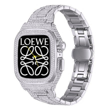 Load image into Gallery viewer, Luxury Metal Crystal Diamond Case Strap For Apple Watch Series 44/45mm - mycasety2023 Mycasety
