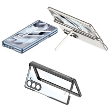 Load image into Gallery viewer, Transparent Magnetic Hinge Bracket Shockproof Phone Case With Screen Protector For Galaxy Z Fold6
