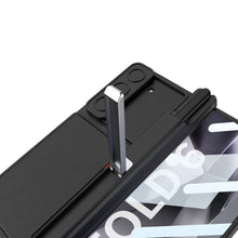 Load image into Gallery viewer, Magnetic Hinge Pen Box Lens Slide Protector Shockproof Phone Case With Screen Protector &amp; Card Holder For Galaxy Z Fold 6

