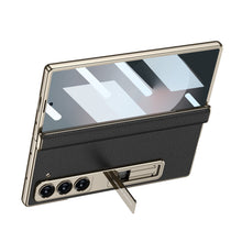 Load image into Gallery viewer, Magnetic Hinge Shockproof Leather Phone Case With Back Screen Protector For Galaxy Z Fold6

