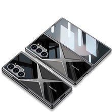 Load image into Gallery viewer, Luxury Leather Shockproof Electroplating Phone Case With Back Screen Protector For Galaxy Z Fold6
