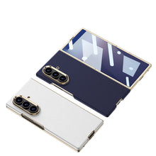 Load image into Gallery viewer, Business-style Electroplated Leather Phone Case For Galaxy Z Fold 7/6/5/4
