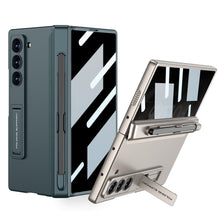 Load image into Gallery viewer, Magnetic Hinge Pen Slot Hidden Bracket All-included Case With Back Screen Protector For Galaxy Z Fold 6/5/4/3
