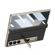 Load image into Gallery viewer, Magnetic Hinge Shockproof Leather Phone Case With Back Screen Protector For Galaxy Z Fold6
