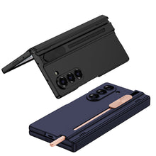 Load image into Gallery viewer, Magnetic Hinge Pen Slot Shockproof Phone Case With Screen Glass Protector For Galaxy Z Fold 6
