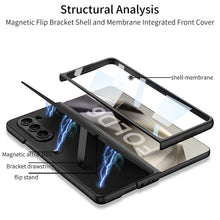 Load image into Gallery viewer, Luxury Leather Shockproof Phone Case With Back Screen Protector For Galaxy Z Fold6
