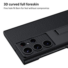 Load image into Gallery viewer, Invisible Bracket Leather Phone Case For Samsung Galaxy S24 S23 S22 Ultra Plus - Mycasety Mycasety
