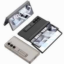Load image into Gallery viewer, Magnetic Hinge Bracket Shockproof Leather Phone Case With Back Screen Protector For Galaxy Z Fold6
