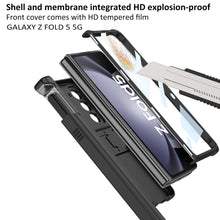 Load image into Gallery viewer, Magnetic Armor All-included Slide Pen Case With Back Screen Glass Hinge Holder Phone Cover For Galaxy Z Fold3 Fold4 Fold5 Fold6
