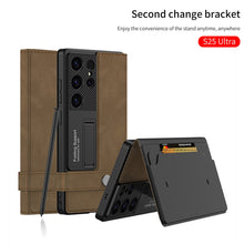 Load image into Gallery viewer, Leather Shockproof Phone Cover For Galaxy S25 S24 S23 Ultra
