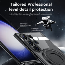 Load image into Gallery viewer, Magnetic Suction Bracket Electroplated Clear Protective Phone Case For Samsung Galaxy S23 Ultra Plus
