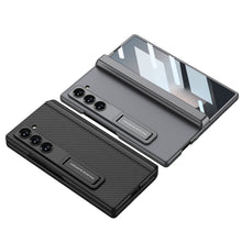 Load image into Gallery viewer, Magnetic Pen Box Shockproof Leather Phone Case With Screen Glass Protector For Galaxy Z Fold 6/5/4/3
