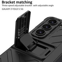 Load image into Gallery viewer, Magnetic Armor All-included Slide Pen Case With Back Screen Glass Hinge Holder Phone Cover For Galaxy Z Fold3 Fold4 Fold5 Fold6
