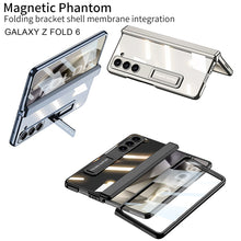 Load image into Gallery viewer, Transparent Magnetic Hinge Bracket Shockproof Phone Case With Screen Protector For Galaxy Z Fold 6/5/4
