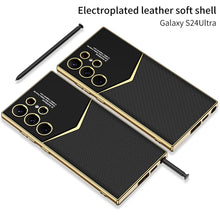 Load image into Gallery viewer, Electroplated Leather Phone Case For Samsung Galaxy S24 S23 Ultra Plus - Mycasety Mycasety

