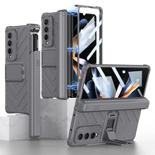 Load image into Gallery viewer, Magnetic Armor All-included Slide Pen Case With Back Screen Glass Hinge Holder Phone Cover For Samsung Galaxy Z Fold3 Fold4 Fold5 - Mycasety Mycasety
