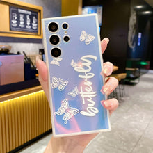 Load image into Gallery viewer, Laser Butterfly Pattern Phone Case For Samsung Galaxy S23 S22 S21 Ultra Plus
