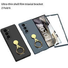 Load image into Gallery viewer, Luxury Shockproof Phone Case With Gold Ring Holder For Galaxy Z Fold 6
