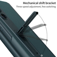 Load image into Gallery viewer, Magnetic Hinge Pen Box Protective Leather Phone Case With Back Screen Glass For Samsung Galaxy Z Fold 5/4/3 5G - mycasety2023 Mycasety
