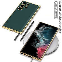 Load image into Gallery viewer, Leather Electroplated Protective Phone Case For Samsung Galaxy S24 S23 Ultra Plus - Mycasety Mycasety
