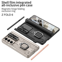 Load image into Gallery viewer, Armor Shockproof Ring Holder Pen Box Phone Case With Screen Protector For Galaxy Z Fold6
