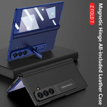 Load image into Gallery viewer, Magnetic Hinge Hidden Bracket All-included Leather Case With Back Screen Protector For Galaxy Z Fold 7/6/5
