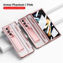 Load image into Gallery viewer, Armor Hinge Folding Magnetic Bracket Shell Case For Samsung Galaxy Z Fold3 Fold4 5G With S-Pen Slot &amp; Stylus - Mycasety Mycasety
