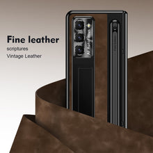 Load image into Gallery viewer, Jazz Retro Style Anyi-fall Protective Leather Phone Case For Galaxy Fold 6/5/4 With Front Protection Film And Stylus

