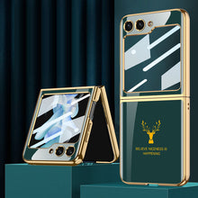 Load image into Gallery viewer, Electroplating Deer Pattern Drop-proof Phone Case For Samsung Galaxy Z Flip5 Flip4 Flip3 - Mycasety Mycasety

