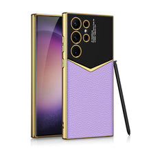 Load image into Gallery viewer, Electroplated Leather Phone Case For Samsung Galaxy S24 S23 Ultra Plus - Mycasety Mycasety
