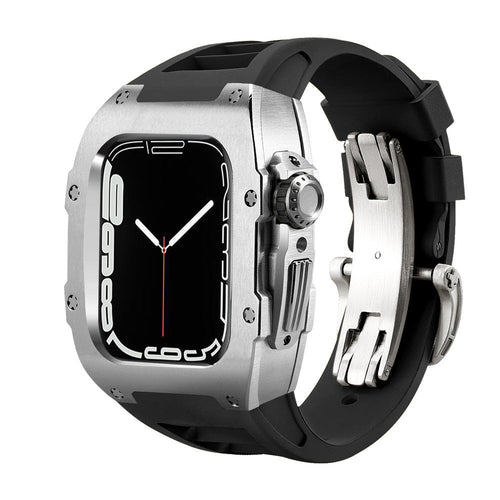 Luxury Metal Case Strap For Apple Watch Series 44/45 mm - Mycasety Mycasety