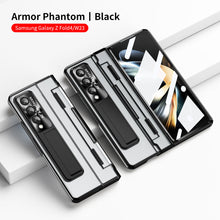 Load image into Gallery viewer, Armor Hinge Folding Magnetic Bracket Shell Case For Samsung Galaxy Z Fold3 Fold4 5G With S-Pen Slot &amp; Stylus - Mycasety Mycasety
