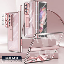 Load image into Gallery viewer, Luxury Magnetic Hinge Transparent Case For Samsung Galaxy Z Fold4 Fold3 5G - Mycasety Mycasety
