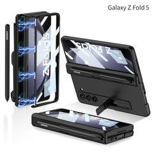 Load image into Gallery viewer, Samsung Galaxy Z Fold5 Case Full Coverage Case with Tempered Glass Protector and Pen Tray Holder - Mycasety Mycasety

