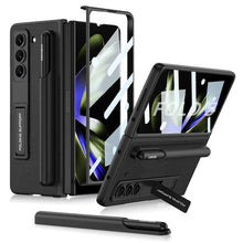 Load image into Gallery viewer, Samsung Galaxy Z Fold 5 Case with Front Screen Tempered Glass Protector &amp; Pen Slot &amp; Stylus - mycasety2023 Mycasety
