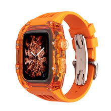 Load image into Gallery viewer, Luxury Metal Case Strap(Fluoro Rubber) For Apple Watch Series 44/45 mm - mycasety2023 Mycasety
