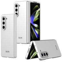 Load image into Gallery viewer, Electroplated Slim Samsung Galaxy Z Fold 5 Case with Front Screen Tempered Glass Protector - Mycasety Mycasety
