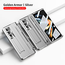 Load image into Gallery viewer, Armor Hinge Folding Magnetic Bracket Shell Case For Samsung Galaxy Z Fold3 Fold4 5G With S-Pen Slot &amp; Stylus - Mycasety Mycasety
