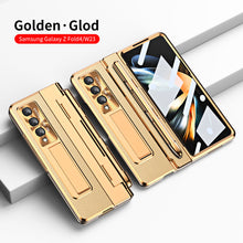 Load image into Gallery viewer, Armor Hinge Folding Magnetic Bracket Shell Case For Samsung Galaxy Z Fold3 Fold4 5G With S-Pen Slot &amp; Stylus - Mycasety Mycasety
