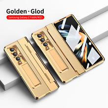 Load image into Gallery viewer, Armor Hinge Folding Magnetic Bracket Shell Case For Samsung Galaxy Z Fold3 Fold4 5G With S-Pen Slot &amp; Stylus - Mycasety Mycasety
